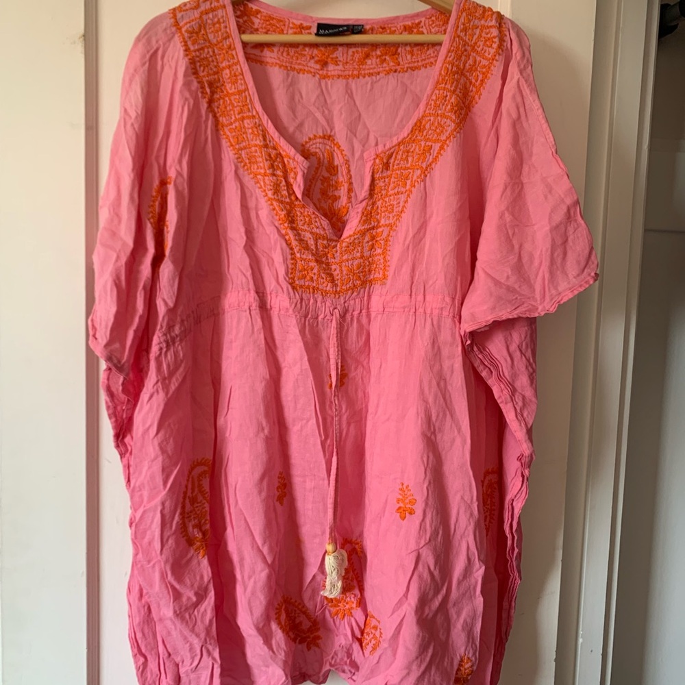 Pink and Orange Women's Top